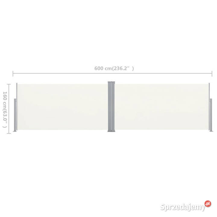 Parawan rozsuwany 160x600 kremowy WM42179 sprzedam