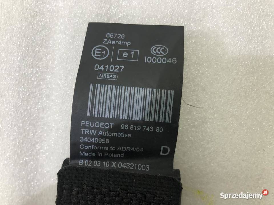 PAS PRAWY PRZÓD 9681974380 PEUGEOT 5008