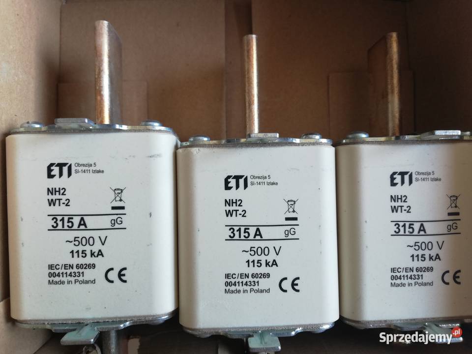 NH2 WT2 315A wkładka bezpiecznikowa Elektryka i akcesoria Dąbrowa Górnicza sprzedam