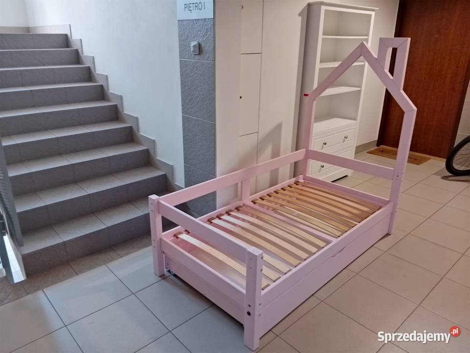 Łóżko domek 80x160 różowe drewniane Warszawa