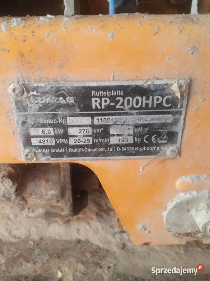 Zagęszczarka Lumag RP200 HPC Brzesko