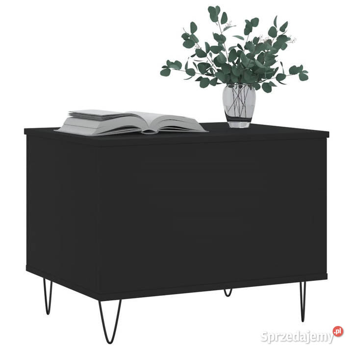 Stolik kawowy czarny 60x445x45 materiał