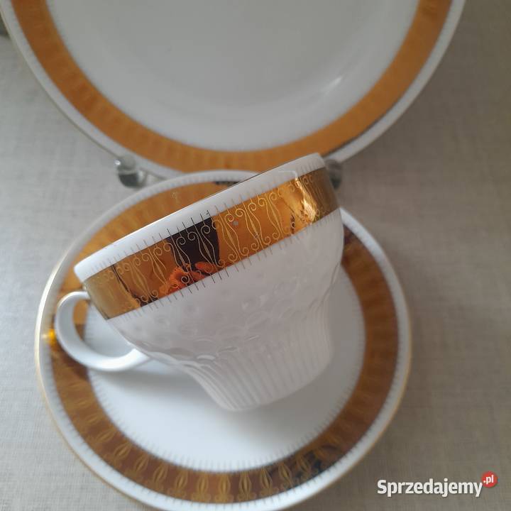 Porcelanowe trio śniadaniowe Kahla Niemcy DDR Bogatynia sprzedam