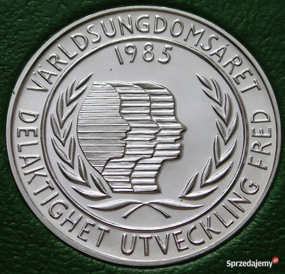 Szwecja 100 koron 1985 SREBRO Młodych stan Łódź