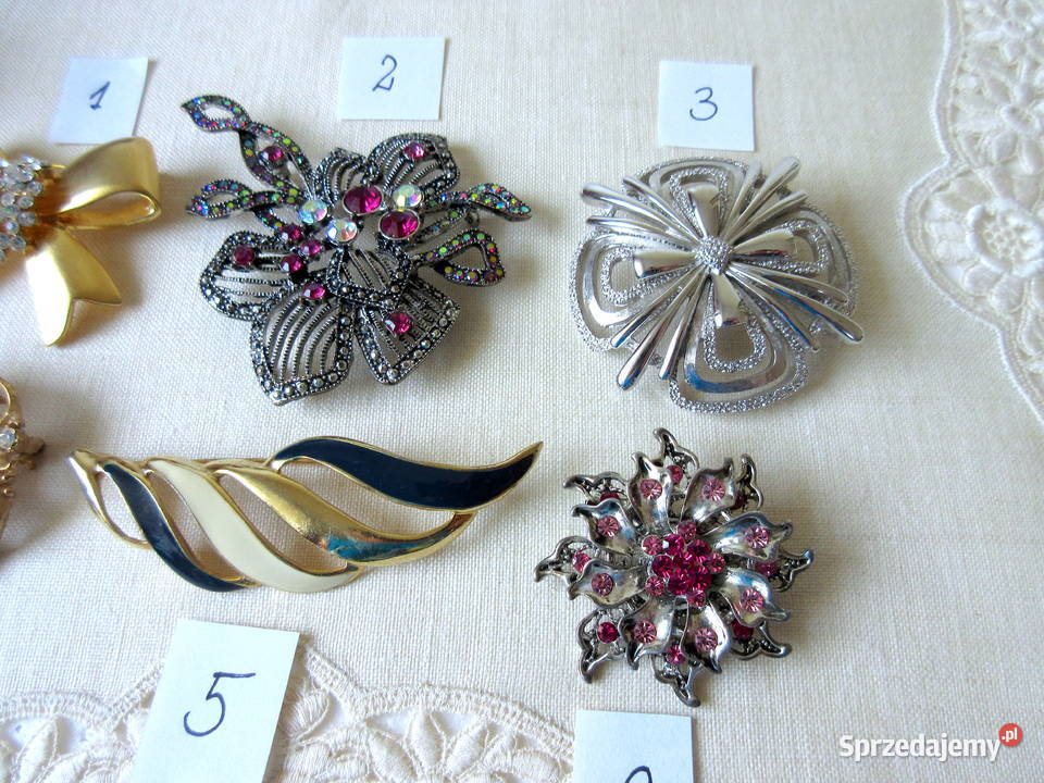 Stara biżuteria broszki lata 80 Straszydle