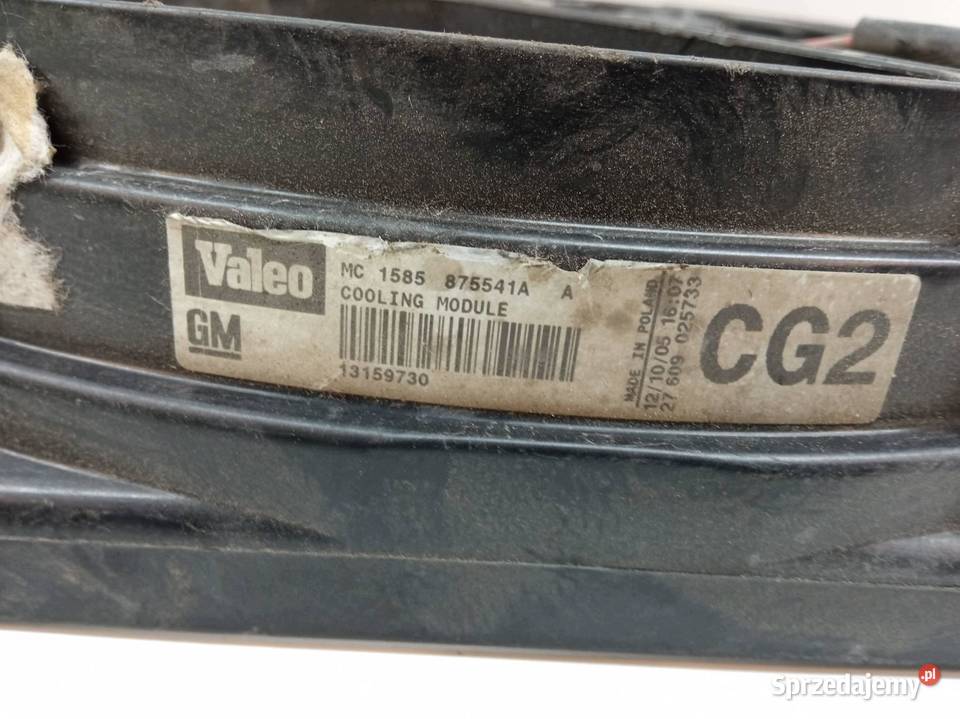 WENTYLATOR CHŁODNICY 22 B 13159730 Opel Vectra
