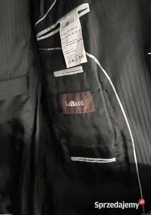Duży Garnitur granatowy LaVard 176 104 90 L stan Poznań sprzedam
