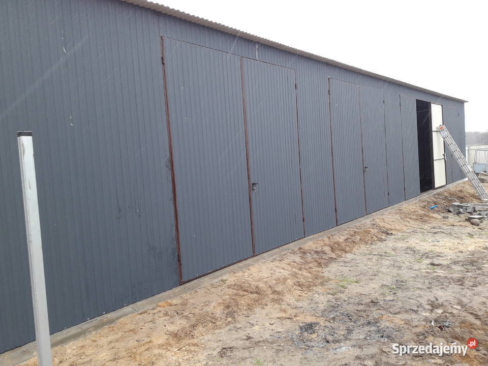 Duży Garaż Blaszany z bramami Duża Wiata Hala Nieruchomości Radomsko