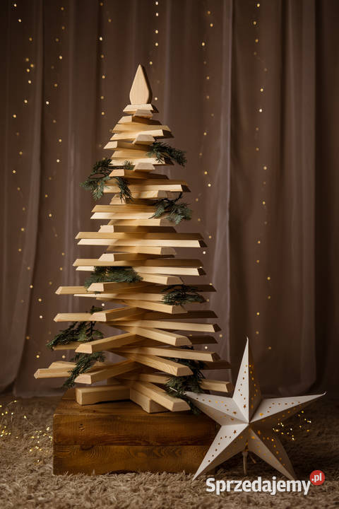 Choinka drewniana ekologiczna naturalne drzewko Kalety