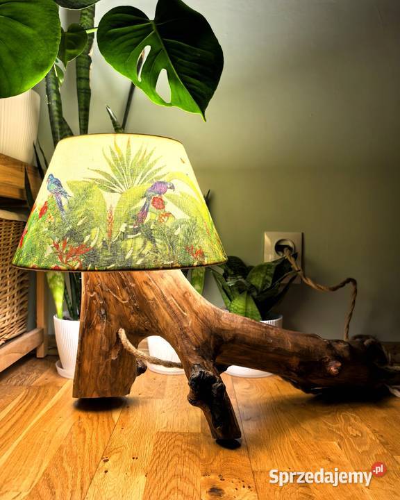 Drewniana lampka handmade sprzedam