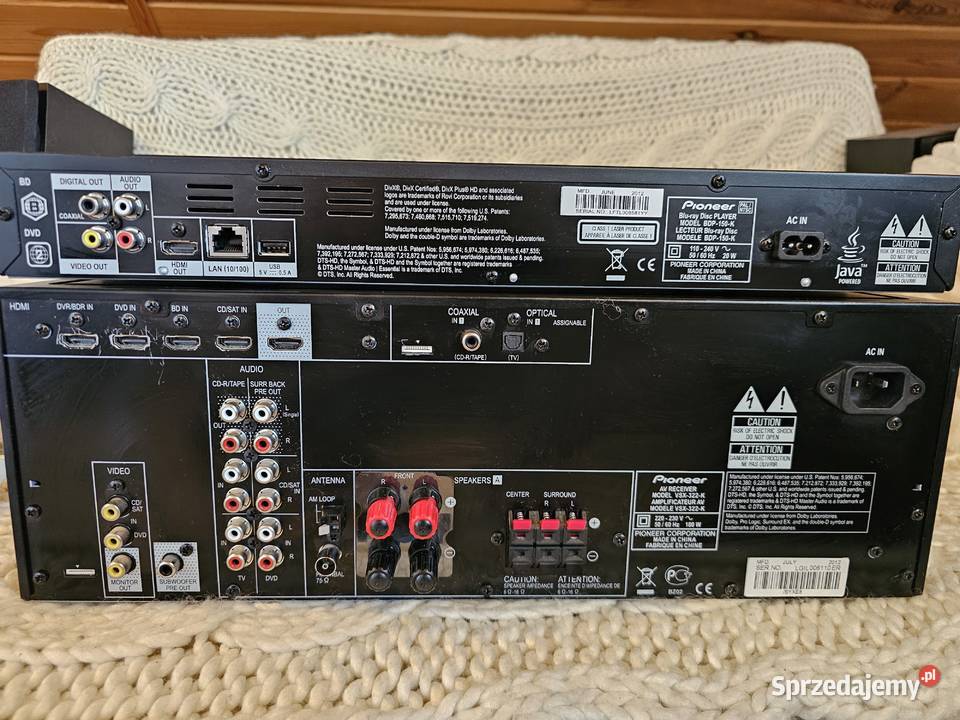 Kino domowe Pioneer VSX 322 K BluRay BDP 150 K Golina sprzedam
