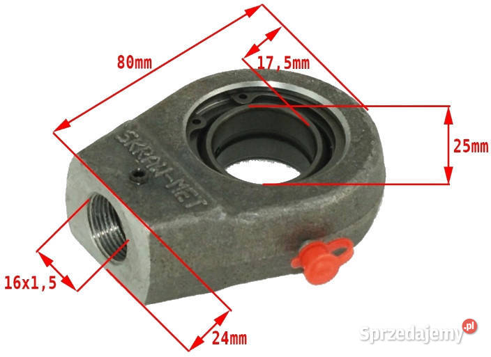 UCHO siłownika KT240 ŁOŻYSKO GE25 25mm M16x15
