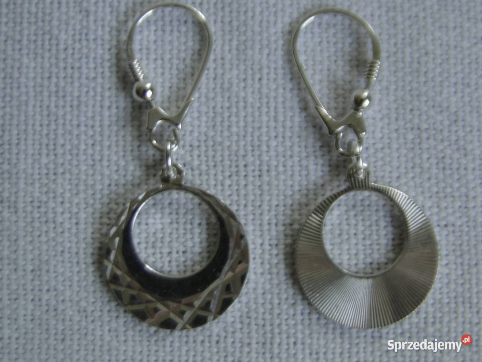 Oryginalne dwustronne kolczyki srebro 925 mazowieckie Warszawa