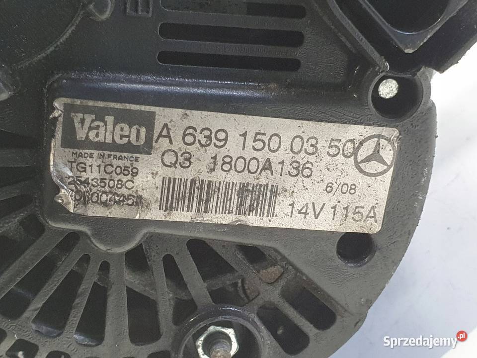 ALTERNATOR Mitsubishi Colt VI 15 DID valeo Układ elektryczny silnika lubelskie Chełm
