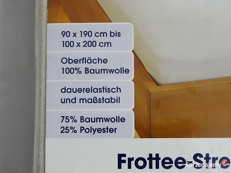 Prześcieradło z elastycznej tkaniny frotte 90 x