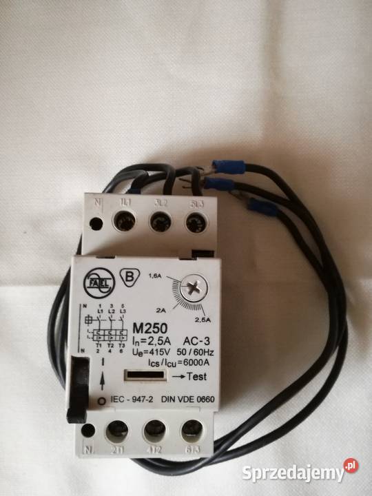 Wyłącznik IEC M250 In25A AC3 Łódź