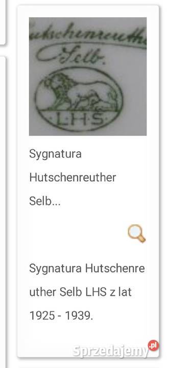 HUTSCHENREUTHER PATERA ART DECO Z UCHWYTAMI Pabianice sprzedam