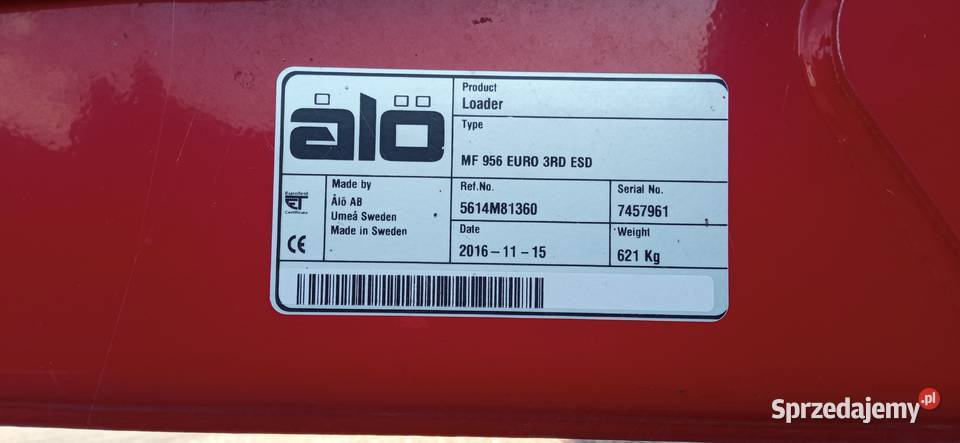Ładowacz czołowy Massey Ferguson tur quicke Chwalęcice