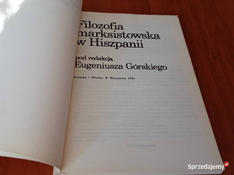 Filozofia marksistowska w Hiszpanii red Rok wydania 1988 Gdańsk