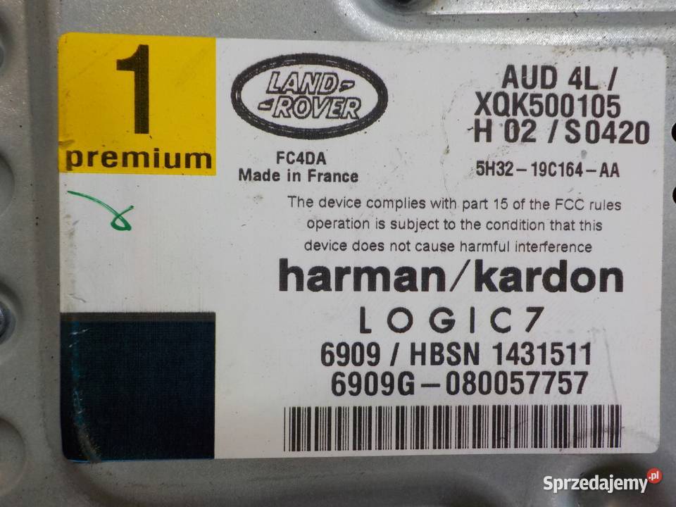 RANGE ROVER 36 TD V8 08r SUV wzmacniacz radia Suków