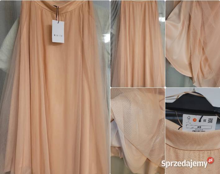 Nowe XS Mohito tiulowa łososiowa spódnica czarne
