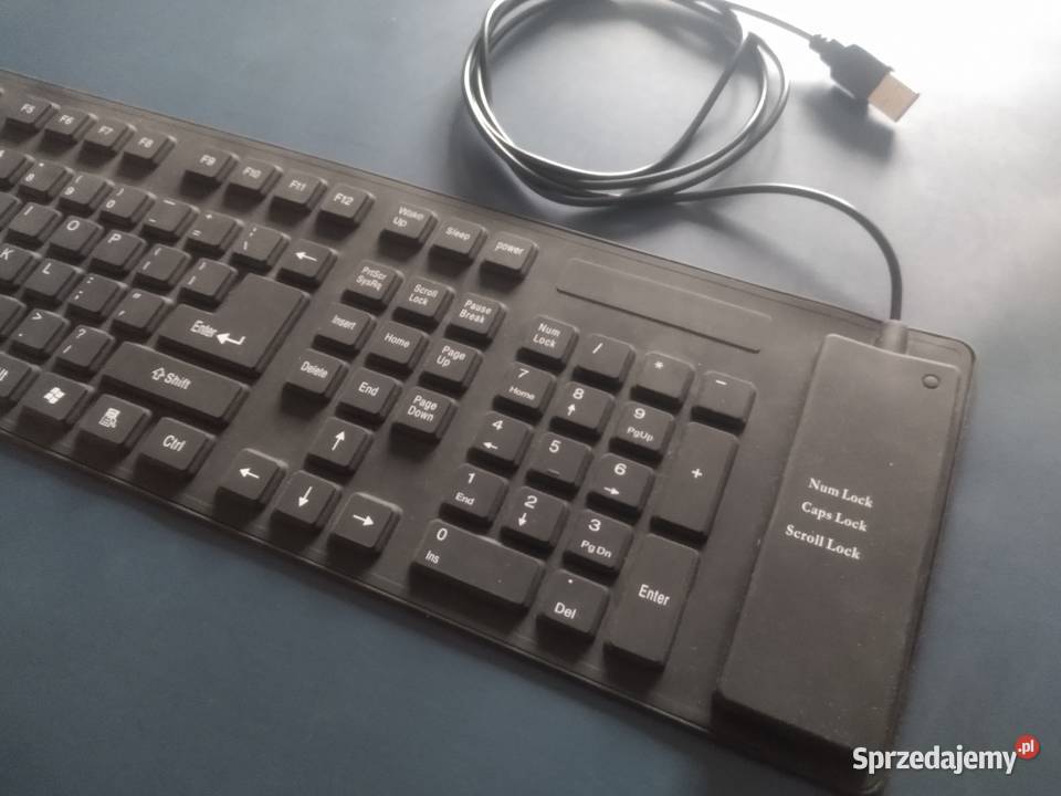 Gumowa klawiatura USB giętka i wodoodporna Kraków sprzedam