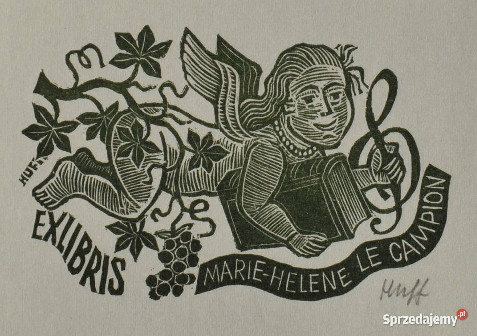 zbiór 6 exlibrisów Hermann Huffert lata 7080 Wrocław