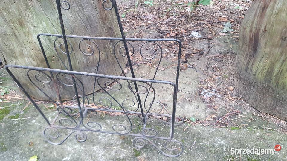 Stojak gazetnik na prasę stary retro metalowy