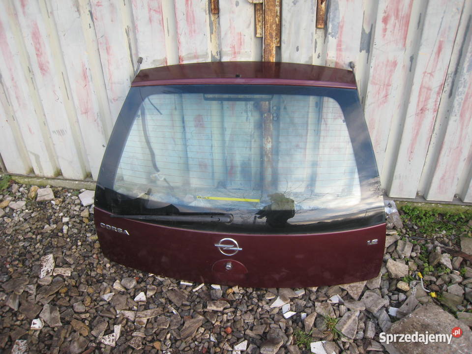 Klapa tylna bagażnika kompletna bordowa Opel Klapy bagażnika Kraków sprzedam