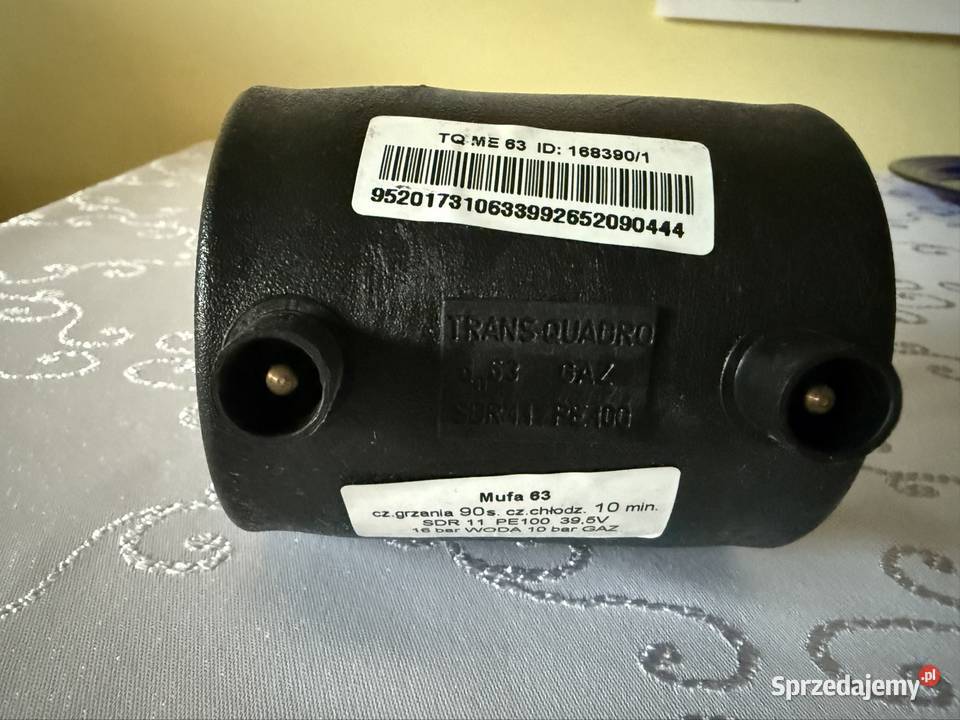 Mufa Elektrooporowa 63mm SDR 11 PE100 395V Woda