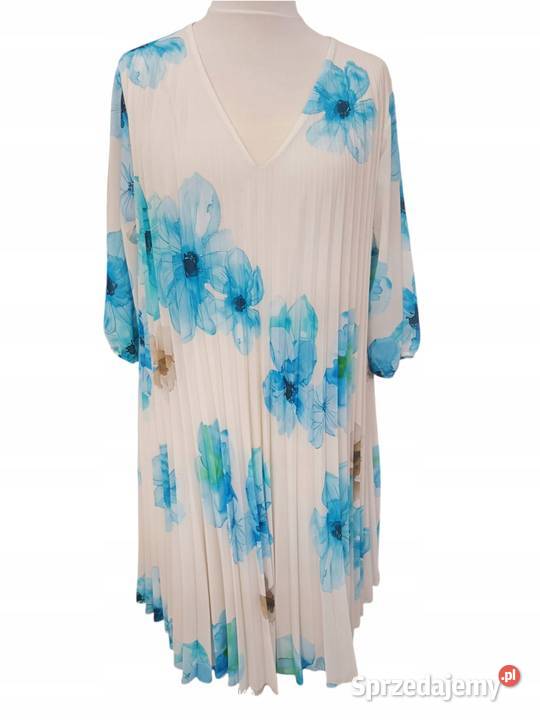 Zwiewna Sukienka Plus Size z Plisami bust 135 Pątnów