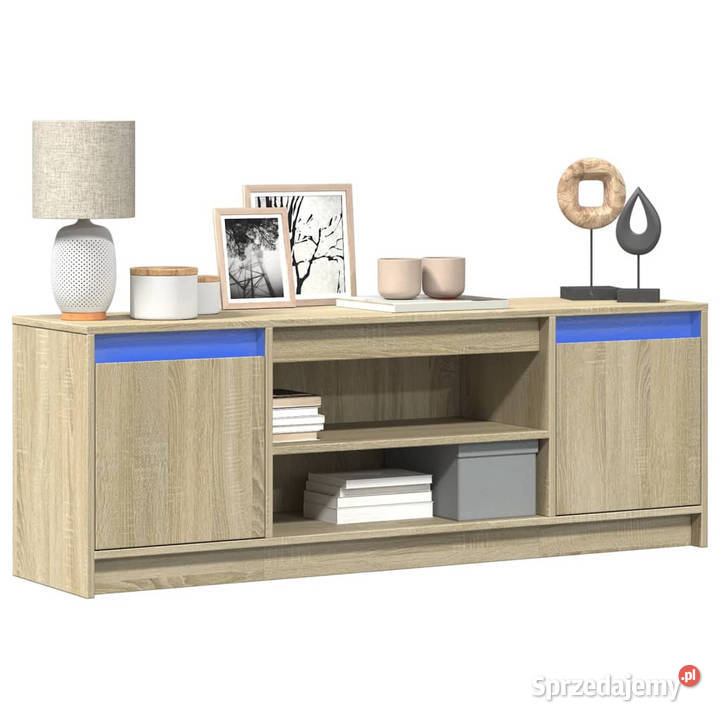 Szafka pod TV z LED dąb sonoma 1395x34x50 Warszawa