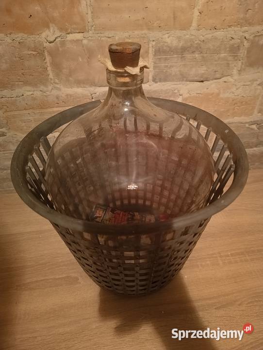 Balon na wino gąsior szklany z koszem 15L OKAZJA śląskie Będzin