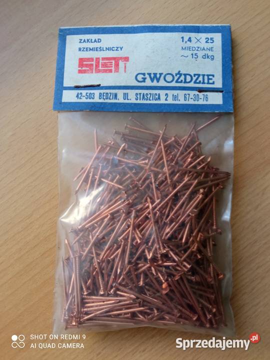 Miedziane gwoździe stolarskie Gorzów Wielkopolski