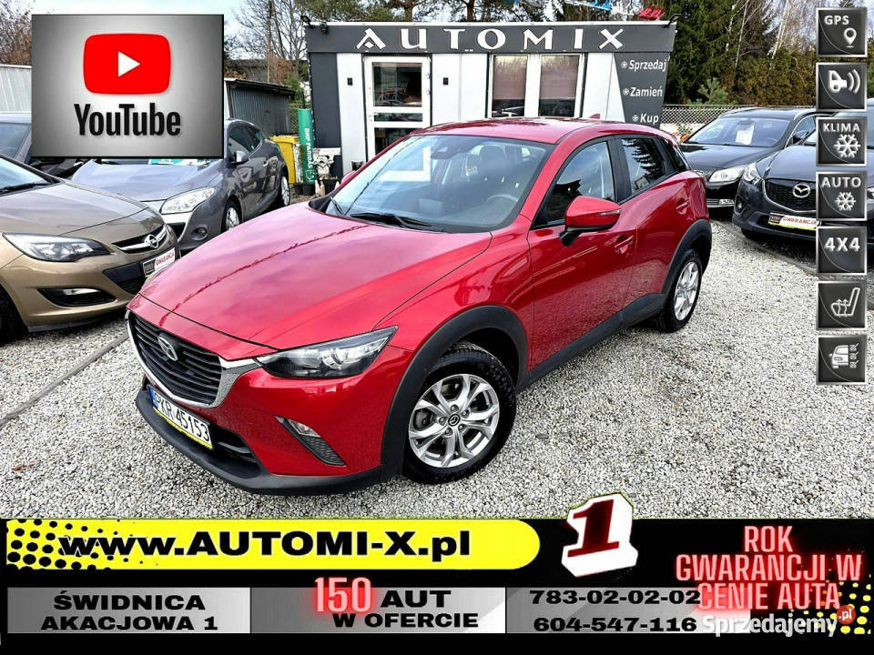 Mazda CX3 Piękny KolorMocne 20b150 czerwony Świdnica sprzedam