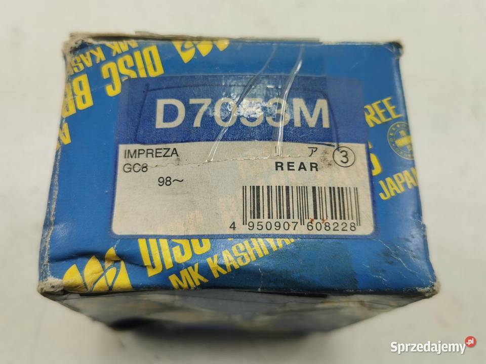 KLOCKI HAMULCOWE TYŁ SUBARU IMPREZA 19982008 lubelskie