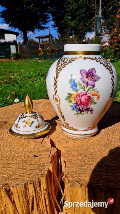 Przedwojenna Porcelanowa Amfora Wazon z Pokrywą Świecie sprzedam
