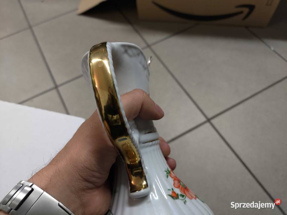 Dzbanek karafka Porcelana Chodzież złocenia Babienica