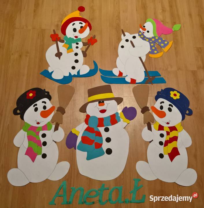Dekoracje dwustronne okienne zimowe z brystolu Garwolin