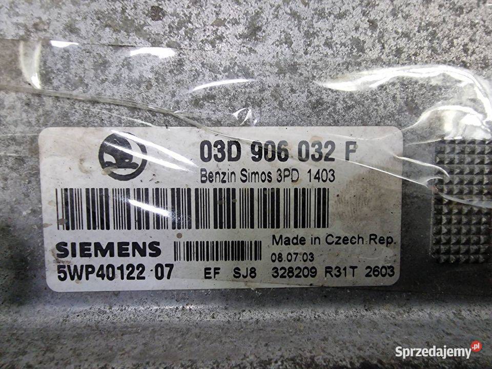 KOMPUTER SILNIKA ECU SKODA FABIA I 03D906032F Lipno sprzedam