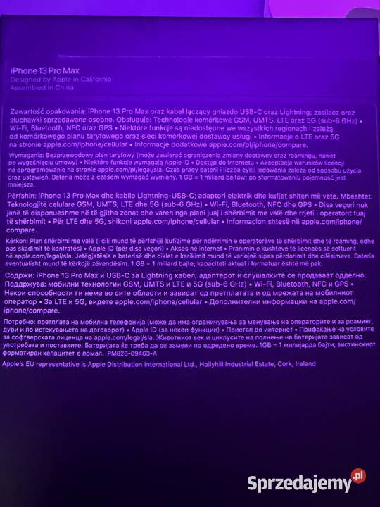 iPhone 13 Pro 512 GB stan idealny pełen zestaw wielkopolskie Żółków