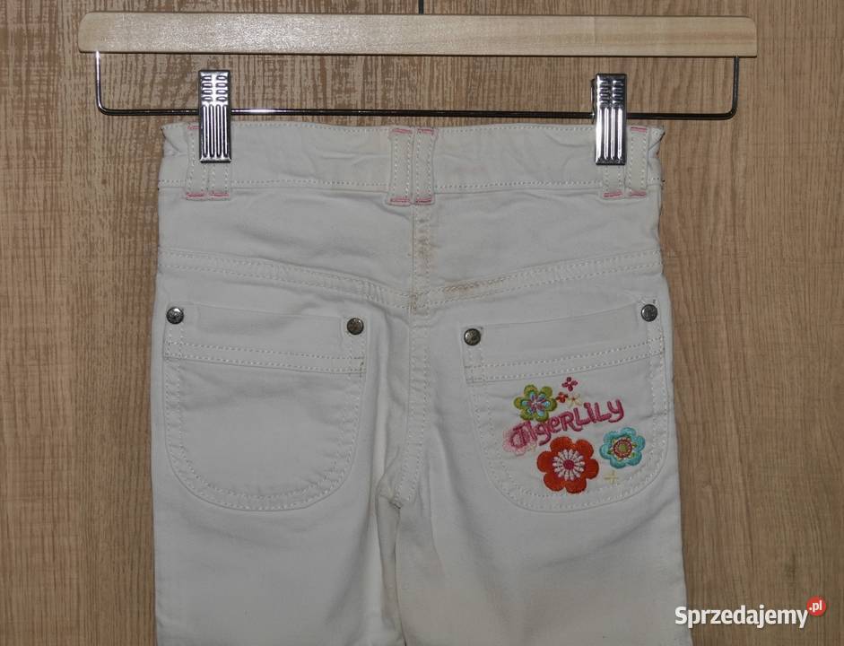 Debenhams spodnie hafty nowe 104 biały Wrocław