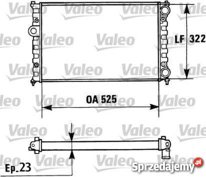 VW CADDY 9597 CHŁODNICA CIECZY NOWA VALEO 730948 dostawcze