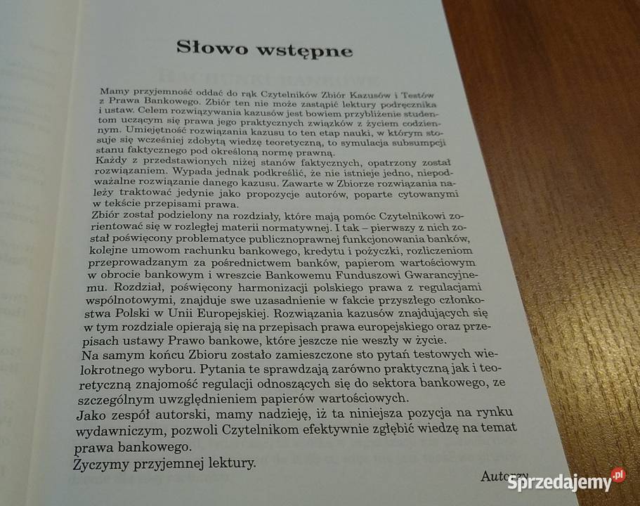 Kazusy z prawa bankowego z rozwiązaniami Rok wydania 2003