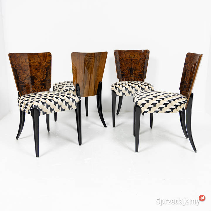Komplet 4 Krzeseł H214 JHalabala Modernizm Art Swarzędz