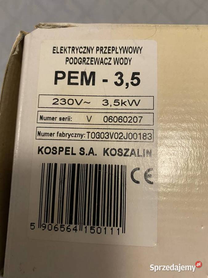 Elektryczny przepływowy podgrzewacz wody ELFIK Poznań