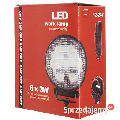 LAMPA ROBOCZA LEDOWA OKRĄGŁA 6 LED 1030V FI