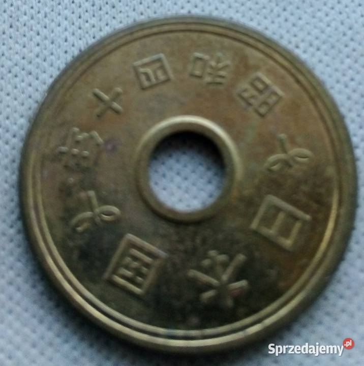 JAPONIA5 YEN1989 r Z OTWOREM