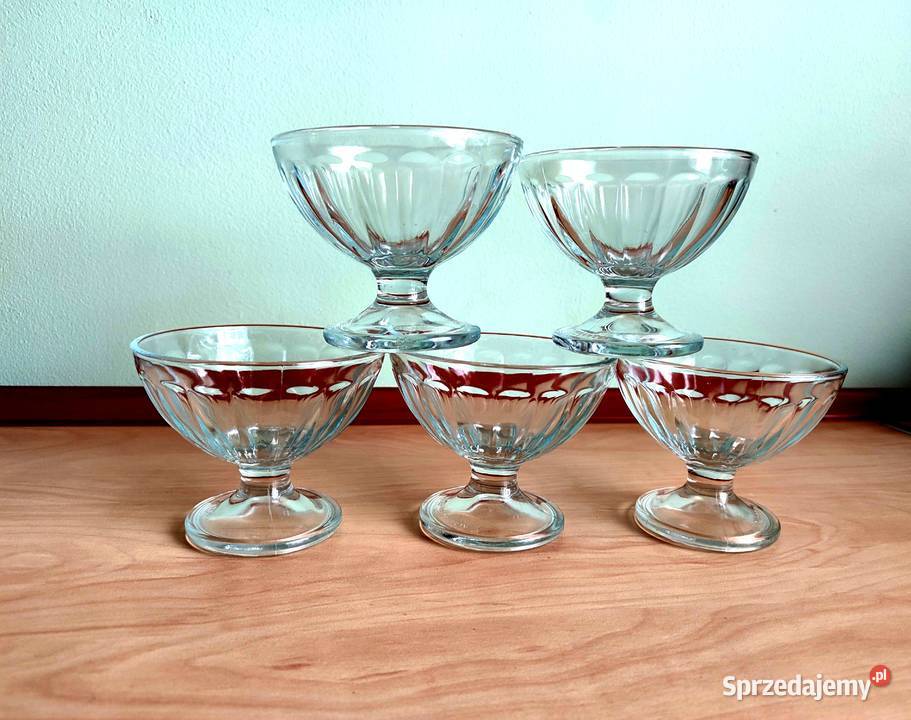 5 pucharków do lodów deserów Kig Indonesia stare Katowice sprzedam