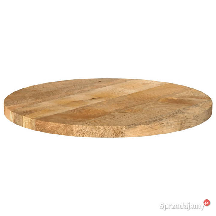 Blat stołu 40x25 okrągły surowe drewno mango Warszawa